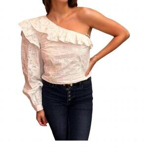 NEW CUSTOMMADE saddy one shoulder top in white